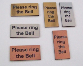 Please Ring The Bell Door Sign, Gold, Silver, Bronze
