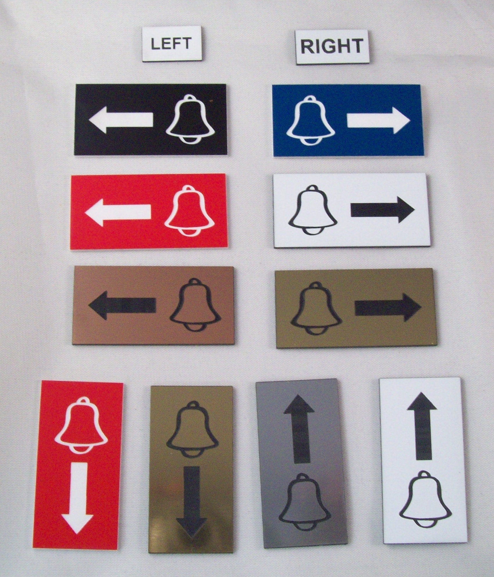 2’’ X 1’’ Doorbell Sign Bell Image With Arrow - Etsy UK