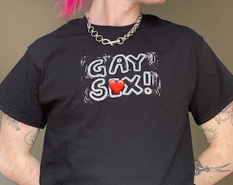Hand Printed Gay Love T Shirt