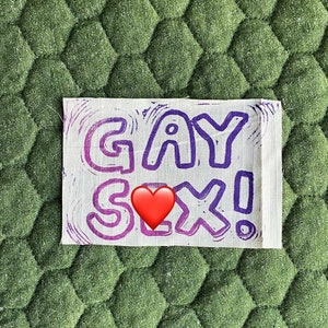 Gay Love Lino Cut Patch