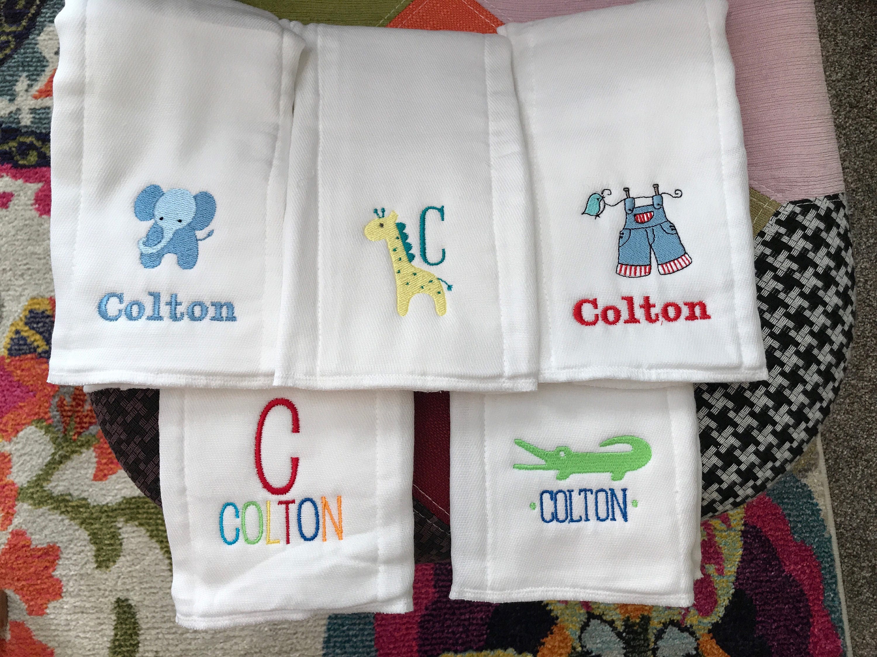 Personalized Embroidered Burp Cloth monogrammed Etsy.de