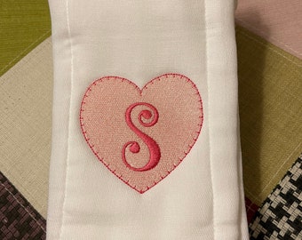 Personalized Embroidered Burp Cloth monogrammed