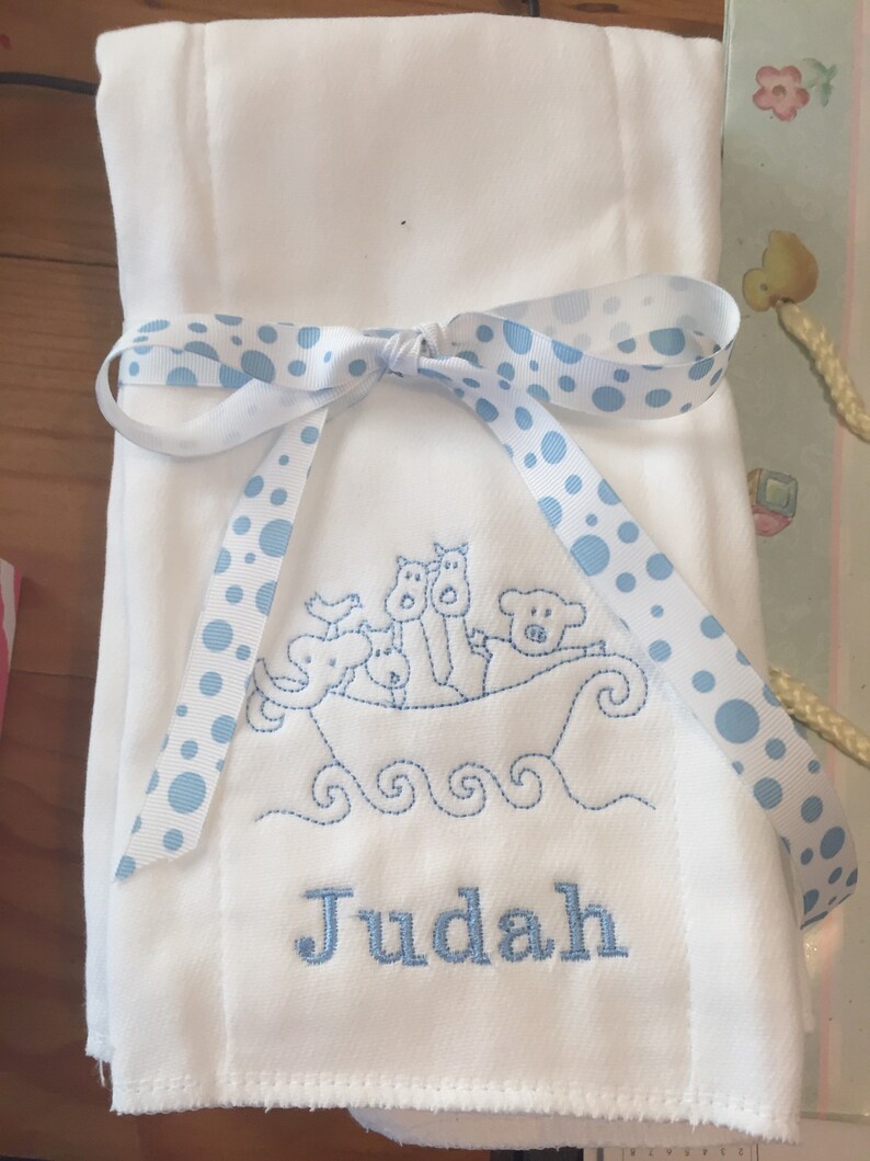 Personalized Embroidered Burp Cloth Monogrammed Etsy