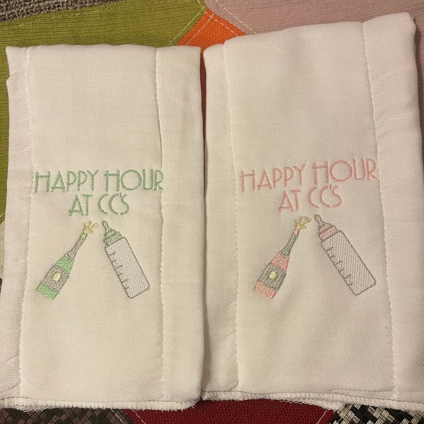 Personalized Embroidered Burp Cloth monogrammed