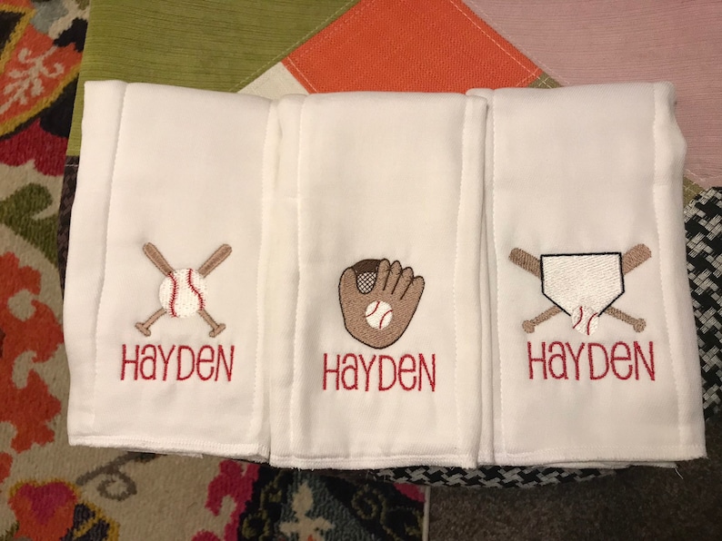 Personalized Embroidered Burp Cloth monogrammed