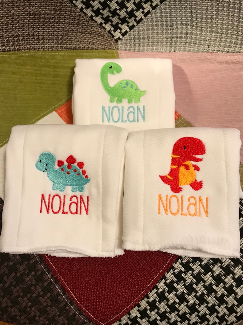 Personalized Embroidered Burp Cloth Monogrammed Etsy