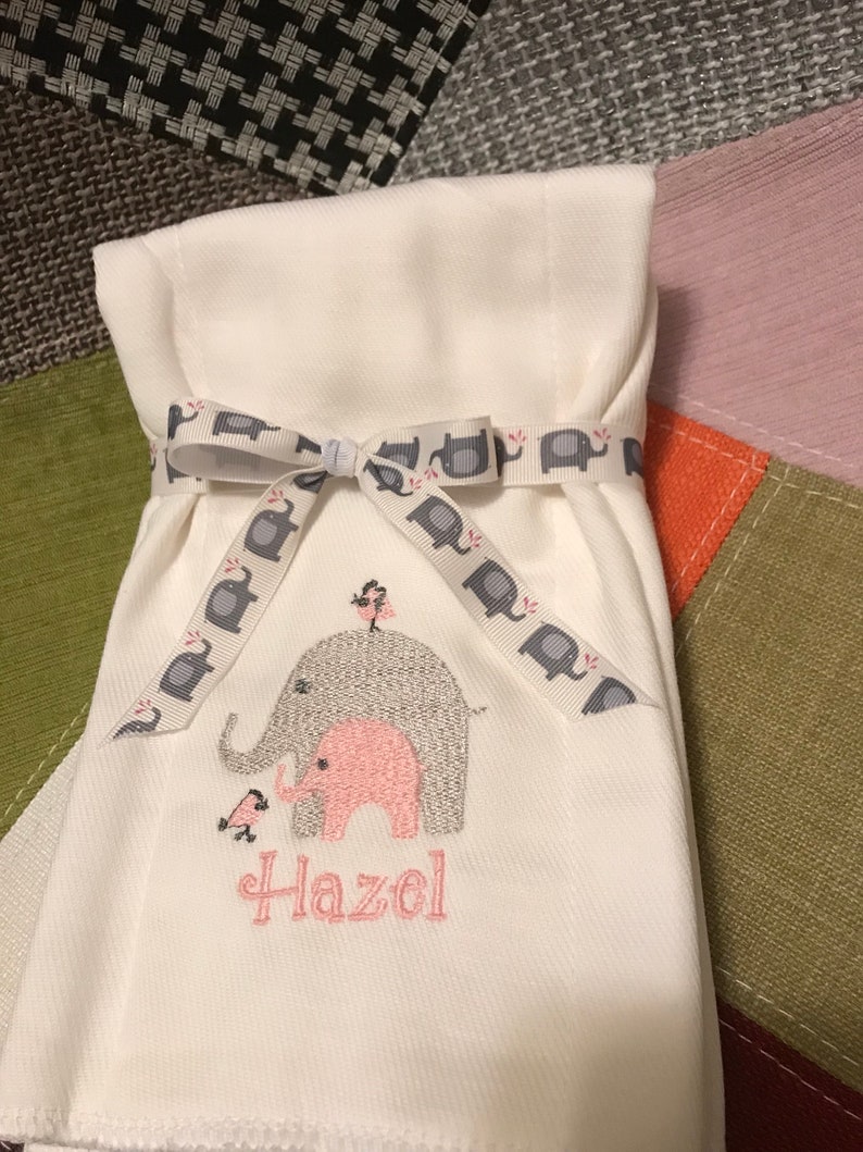 Personalized Embroidered Burp Cloth monogrammed image 4