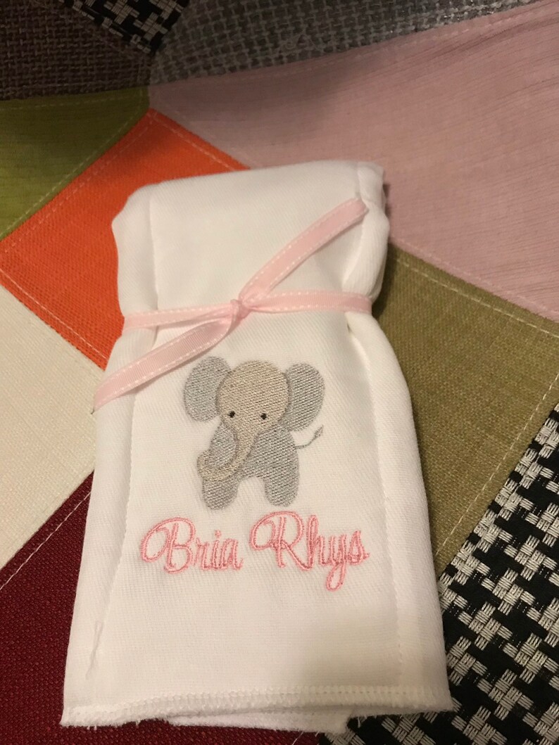 Personalized Embroidered Burp Cloth monogrammed Etsy