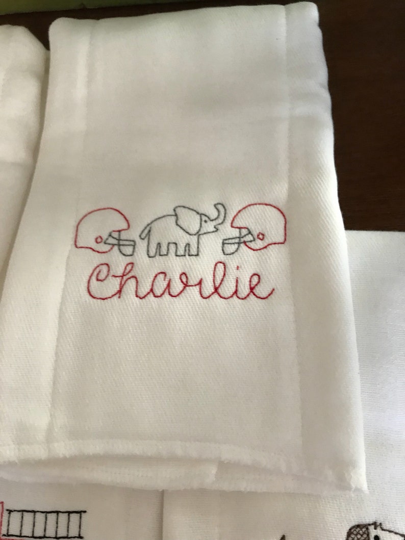Personalized Embroidered Burp Cloth Monogrammed Etsy