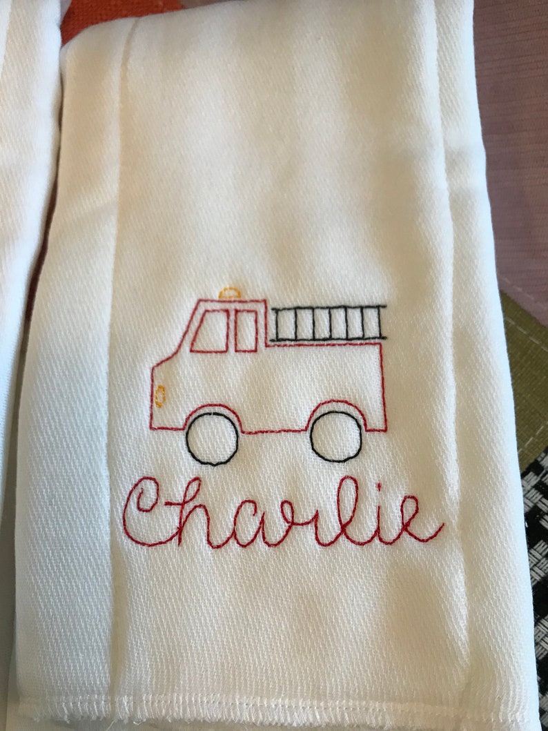 Personalized Embroidered Burp Cloth monogrammed Etsy