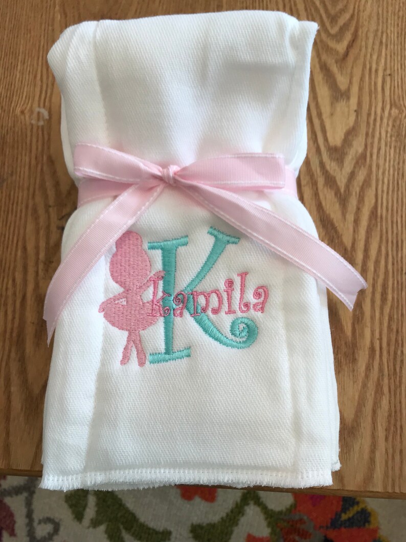 Personalized Embroidered Burp Cloth monogrammed