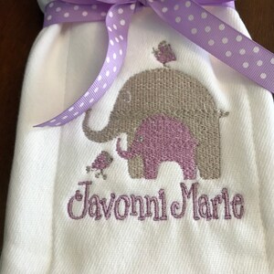 Personalized Embroidered Burp Cloth monogrammed image 2