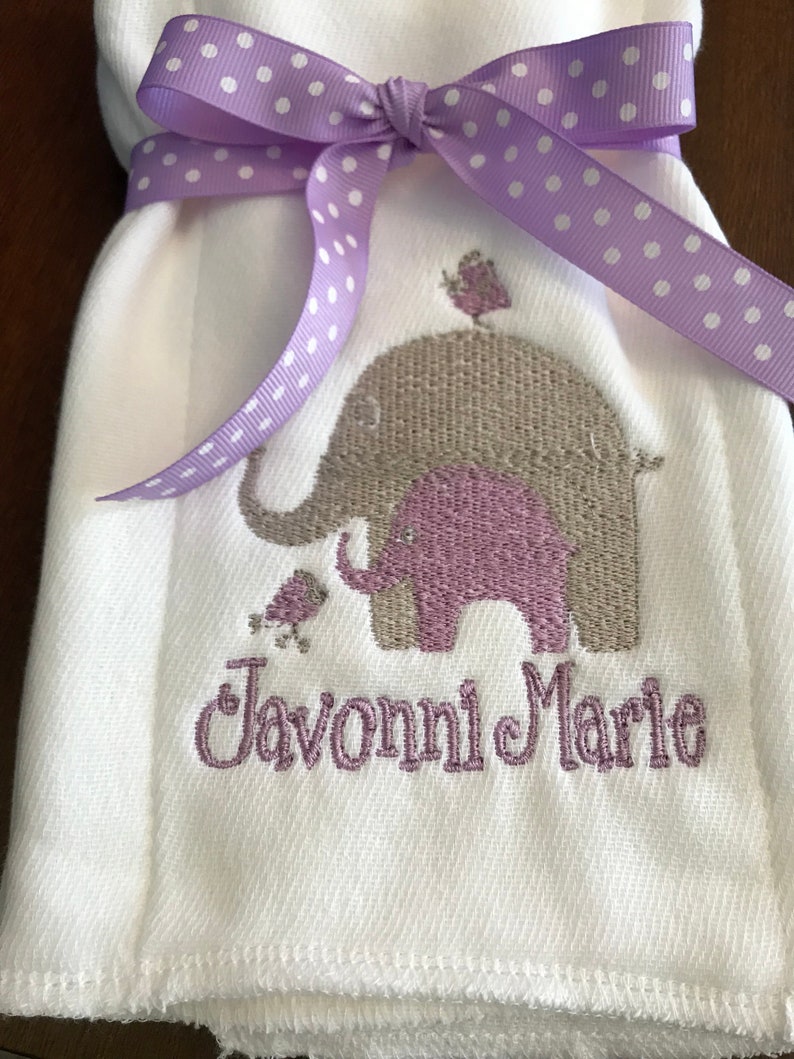 Personalized Embroidered Burp Cloth monogrammed image 2