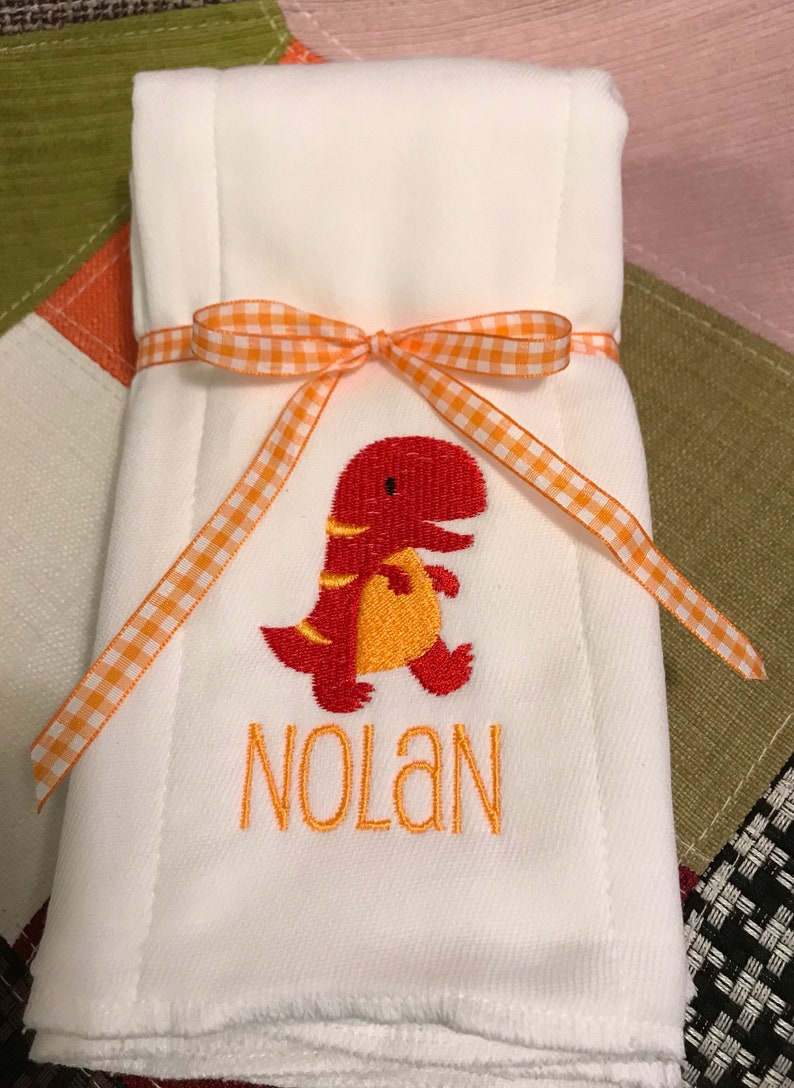 Personalized Embroidered Burp Cloth Monogrammed Etsy