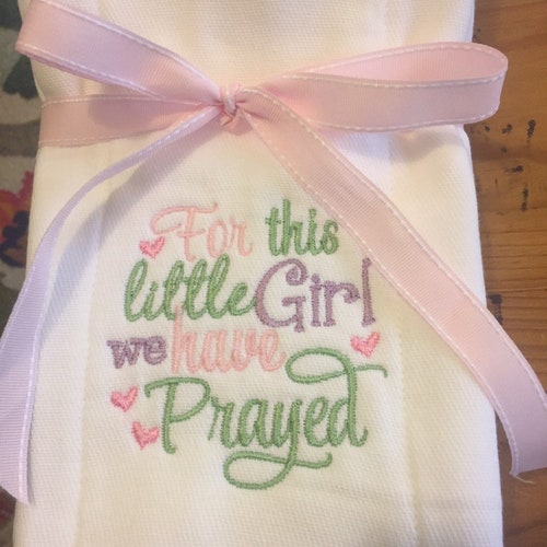 Personalized Embroidered Burp Cloth Monogrammed Etsy
