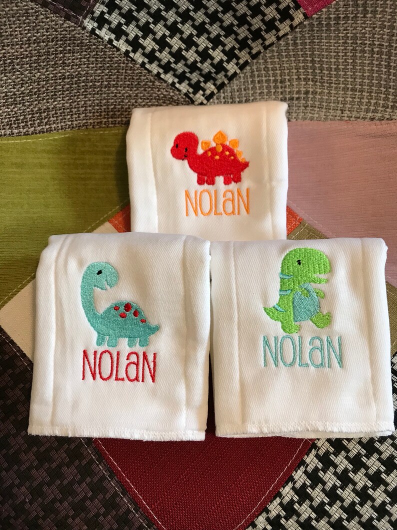 Personalized Embroidered Burp Cloth Monogrammed Etsy