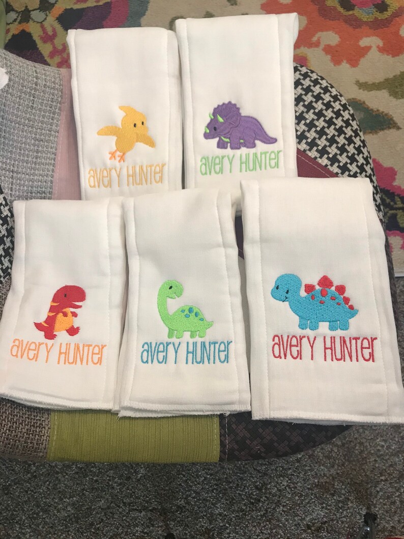 Personalized Embroidered Burp Cloth Monogrammed Etsy