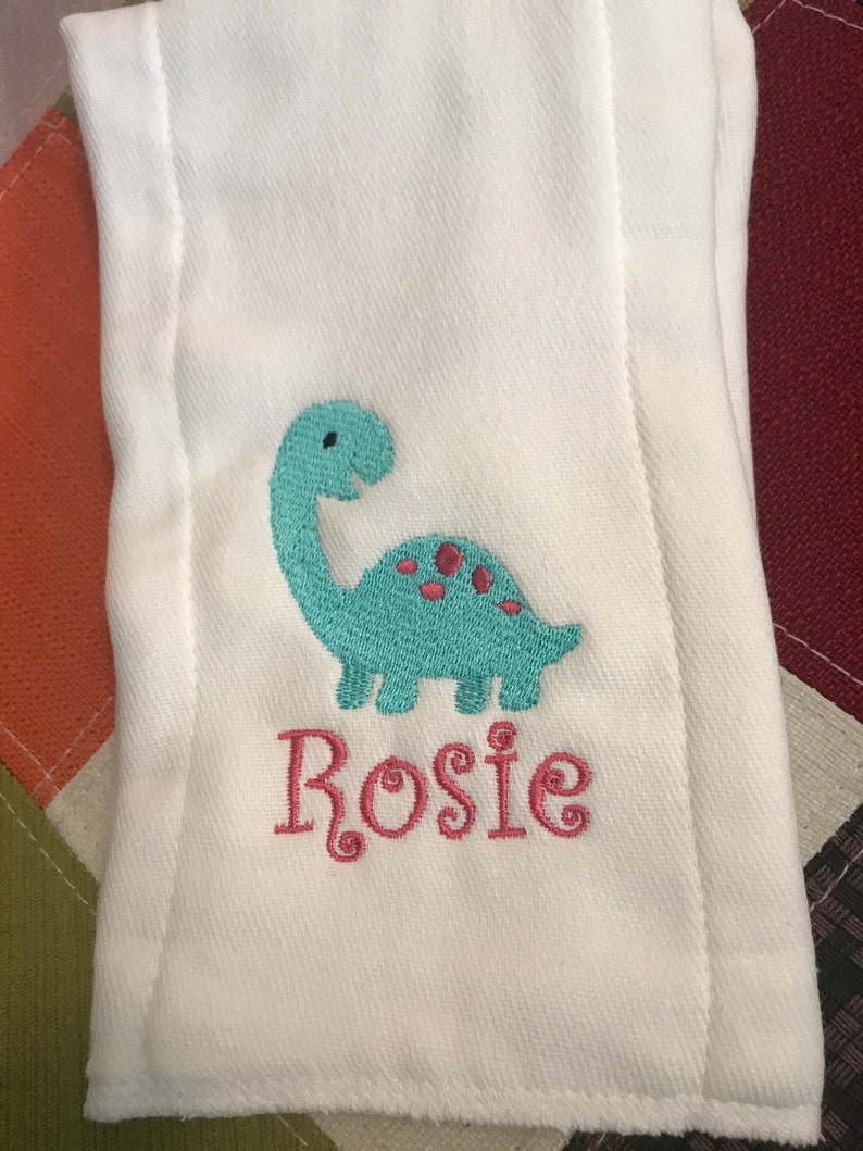 Personalized Embroidered Burp Cloth Monogrammed Etsy