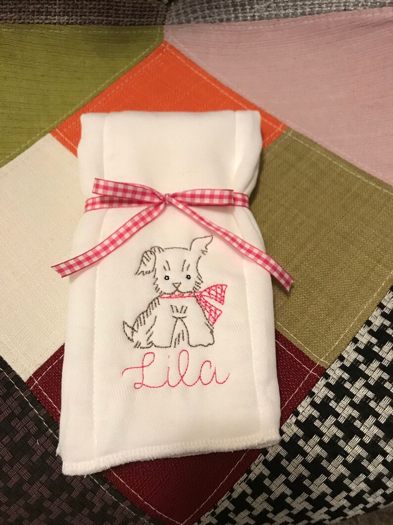 Personalized Embroidered Burp Cloth monogrammed Etsy