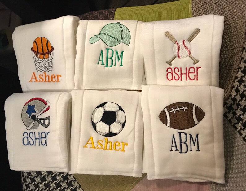 Personalized Embroidered Burp Cloth monogrammed