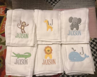 Personalized Embroidered Burp Cloth monogrammed