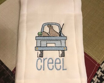 Personalized Embroidered Burp Cloth monogrammed