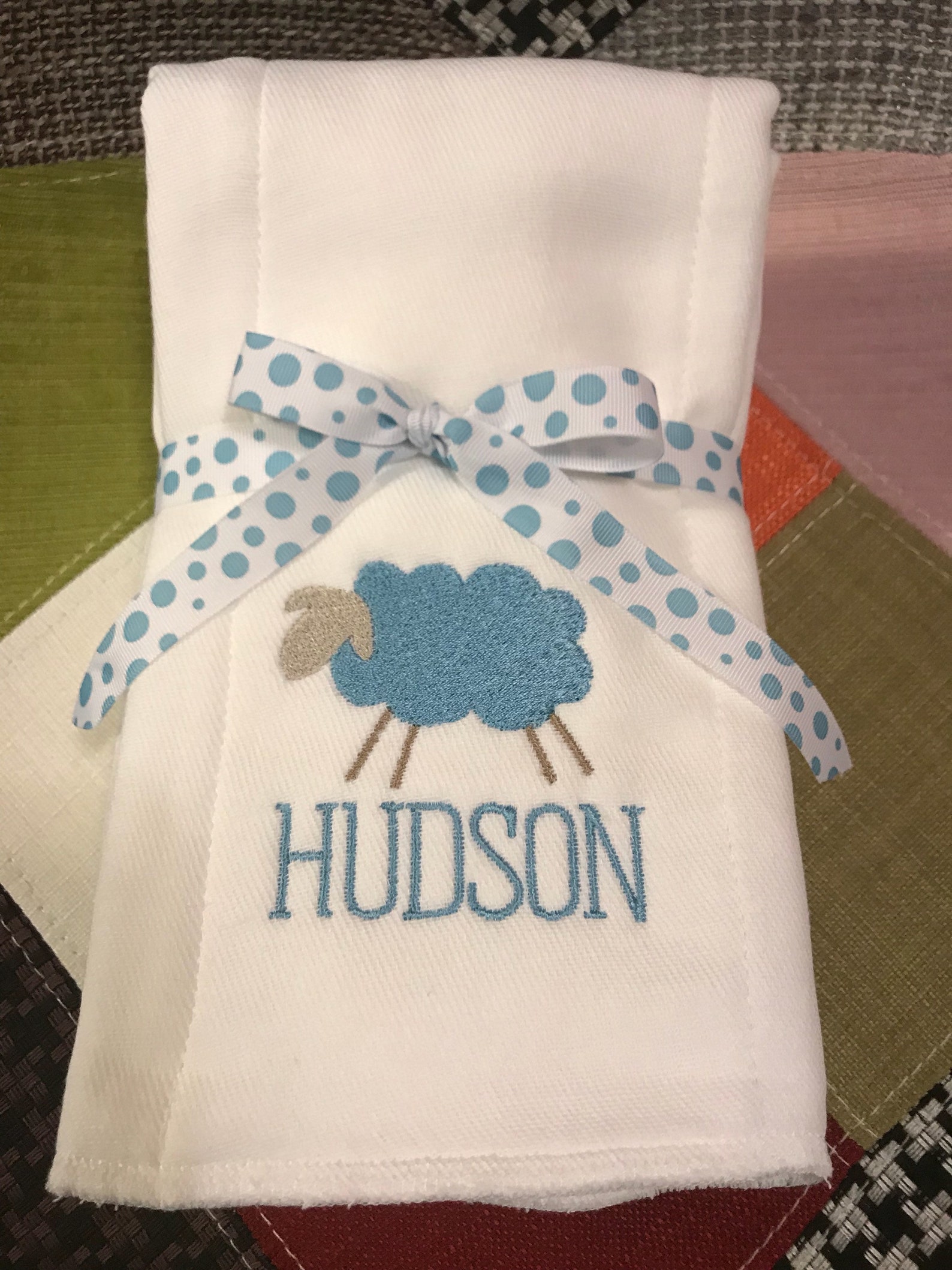 Personalized Embroidered Burp Cloth monogrammed Etsy