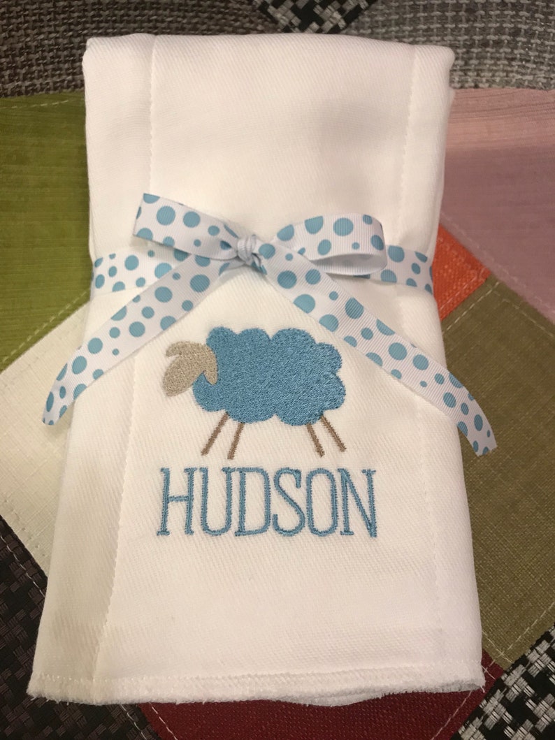 Personalized Embroidered Burp Cloth monogrammed Etsy