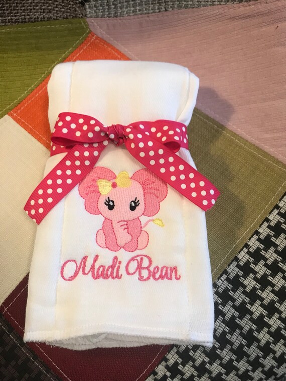 Personalized Embroidered Burp Cloth Monogrammed Etsy