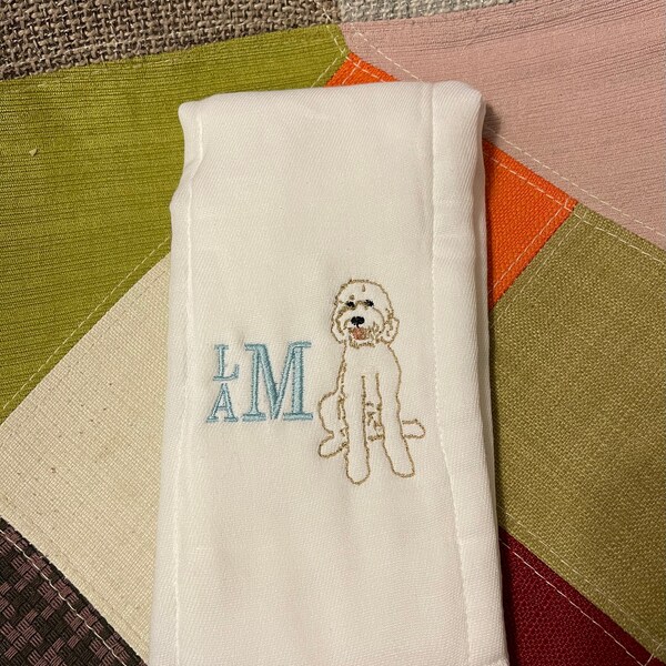 Personalized Embroidered Burp Cloth monogrammed