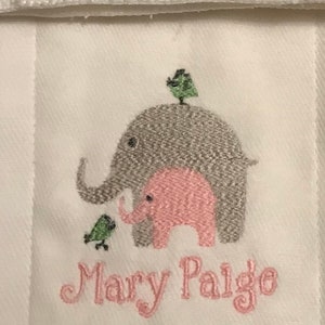 Personalized Embroidered Burp Cloth monogrammed image 3