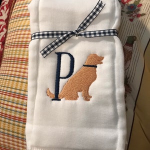 Personalized Embroidered Burp Cloth monogrammed