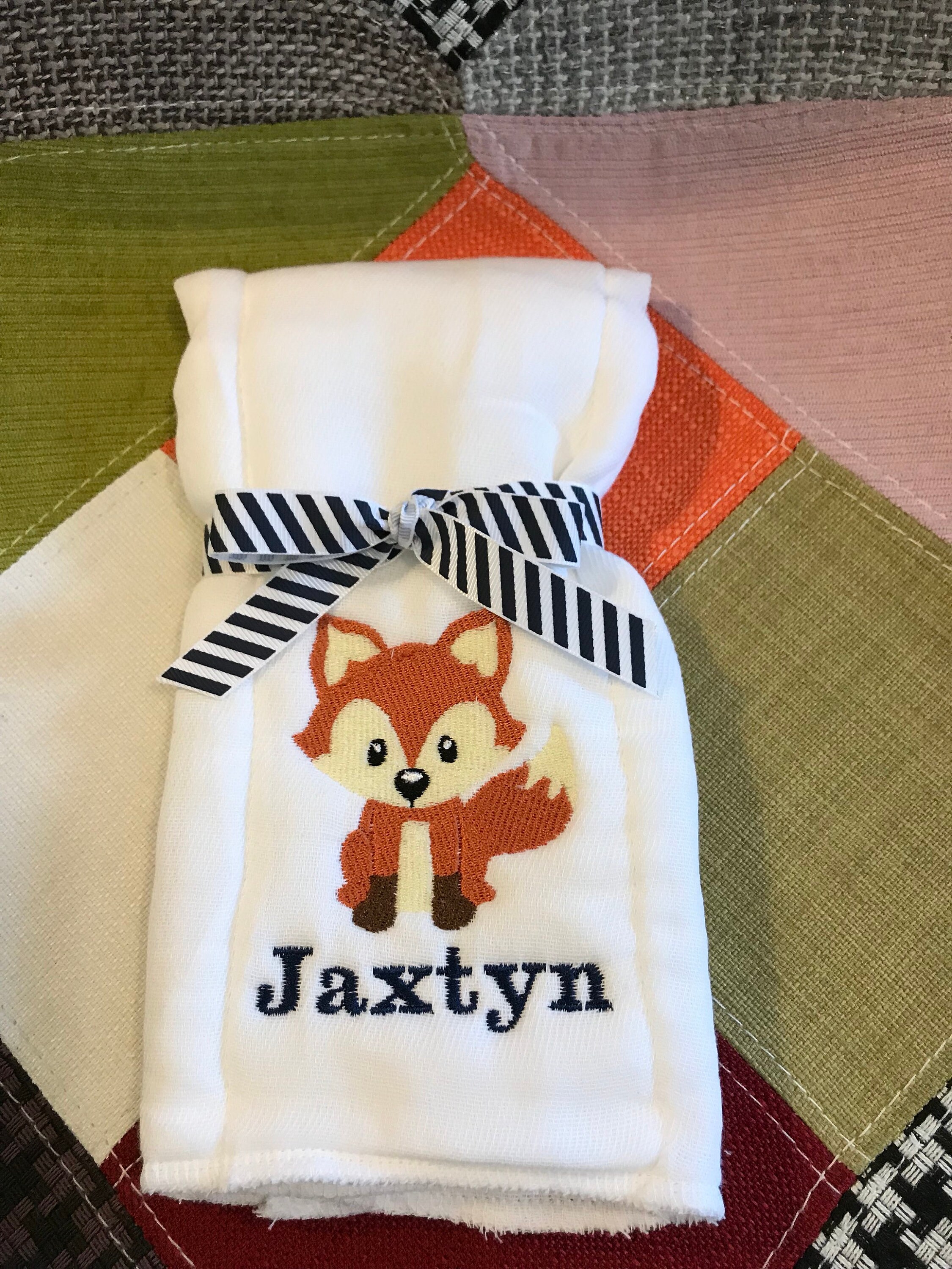 Personalized Embroidered Burp Cloth monogrammed Etsy