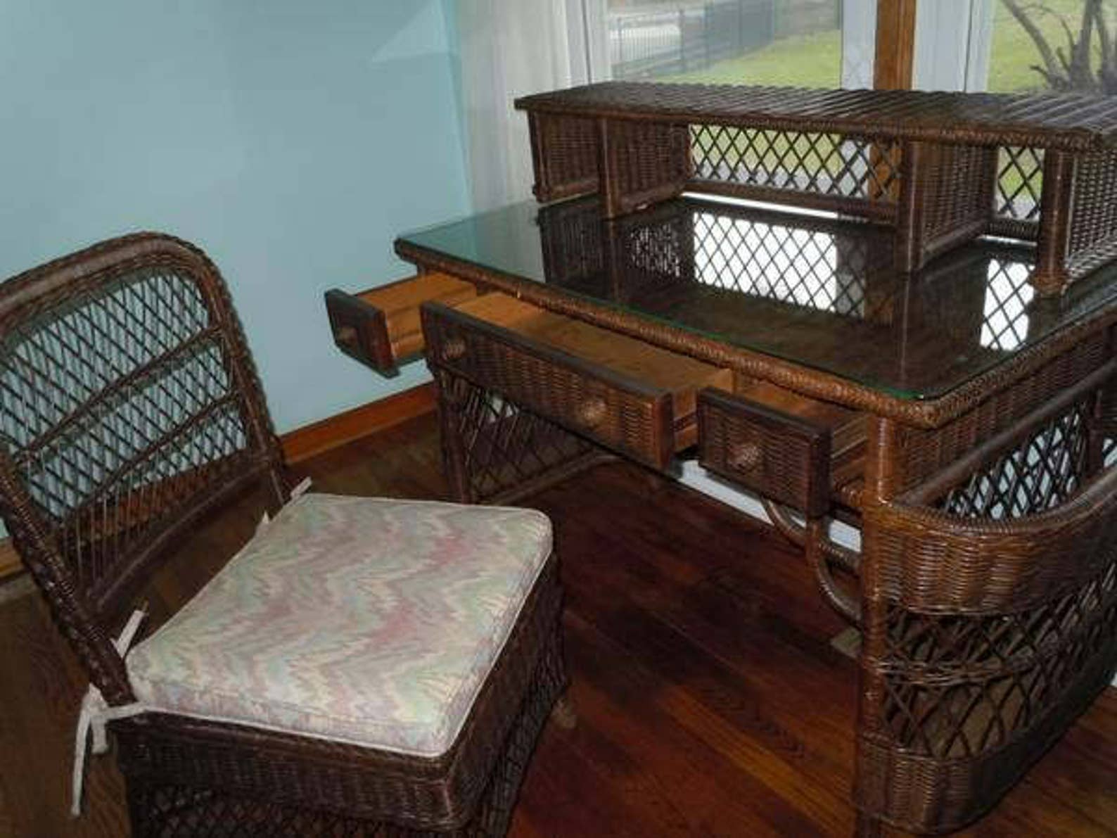 Henry Link Smithsonian Collection Wicker Desk Chair Set Etsy