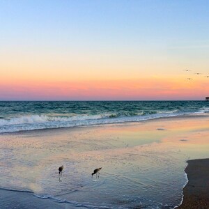 Wrightsville Beach depicted in a Resin Coated Signed Original Color Photo on Wood Panel
