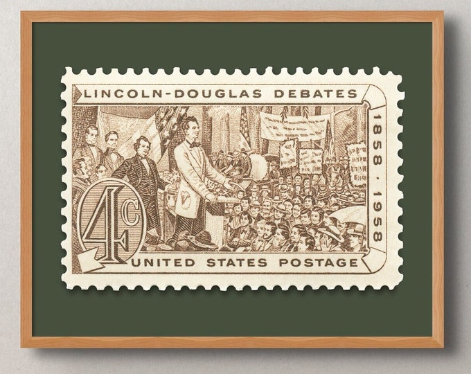 Lincoln Douglas Debates Stamp Print: Museum-Quality Fine Art