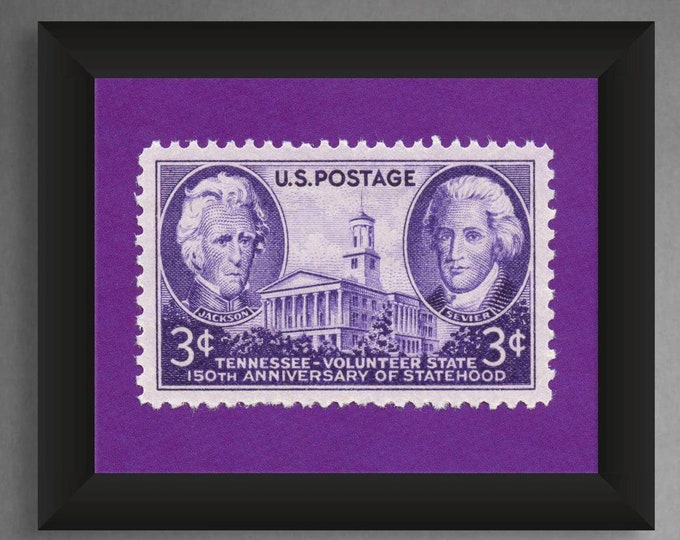 Tennessee Statehood Stamp Art Print: Andrew Jackson & John Sevier