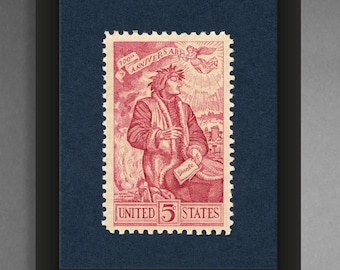 Dante Alighieri Stamp Art Print: The Divine Comedy, Museum-Quality