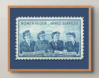 Women in Our Armed Forces 3c Stamp 1952 - Museum-Quality Print