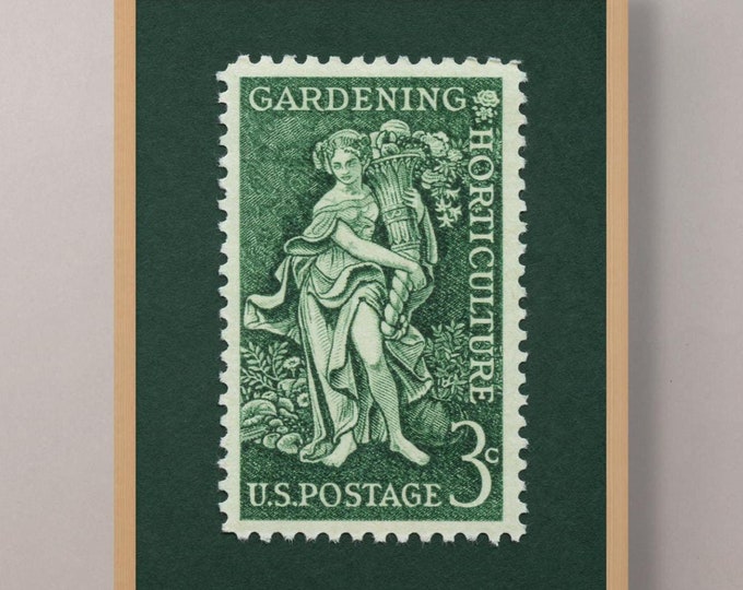 1958 Gardening & Horticulture Stamp Art Print - Museum Quality
