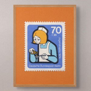 Nurse Poster, Krankenschwester 1974, Vintage Krankenschwester Poster, Krankenschwester Wandbild, Krankenschwester Poster, 1974 Deutscher Stempel - Museumsqualität