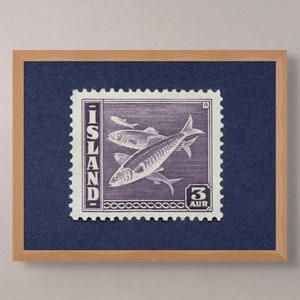 Island Poster, Island Angeln Druck, Island Poster, Island Wand-Kunst, Island Wand-Dekor, 1939 Island Stempel - Museumsqualität