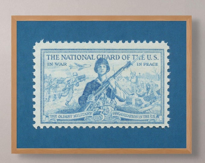 National Guard 1953 Stamp Art Print: Museum-Quality Military Decor
