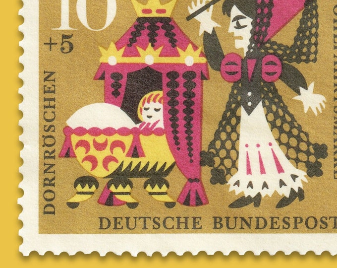 Sleeping Beauty 1964 Germany Stamp 4th in set of 4 - Museum-Quality Print