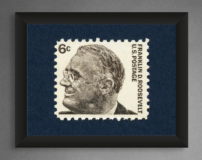 Franklin D. Roosevelt Stamp Art Print: Museum-Quality Portrait