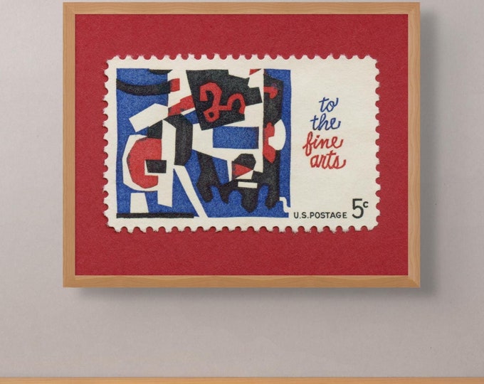 Fine Arts 1964 Stamp Print: Museum-Quality Art Education Poster
