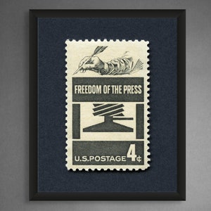 Pressefreiheit Druck, Journalismus Druck, Meinungsfreiheit Druck, Pressefreiheit Poster, 1958 4c Stempel - Museumsqualität