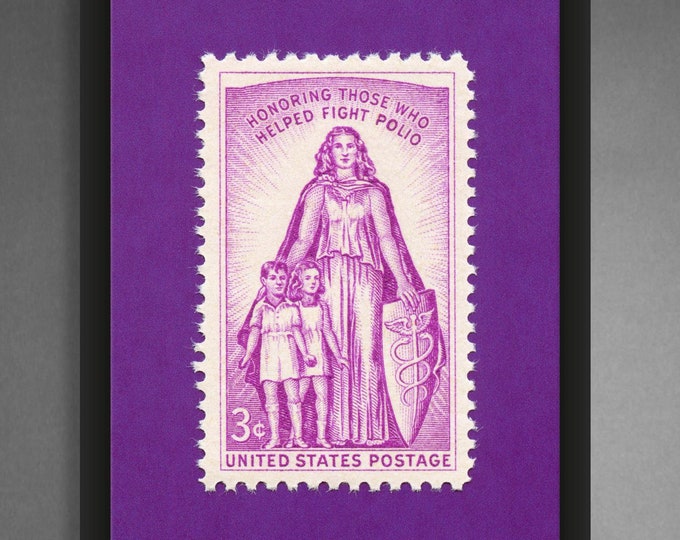 Vintage Polio Stamp Art Print: Museum Quality Wall Decor