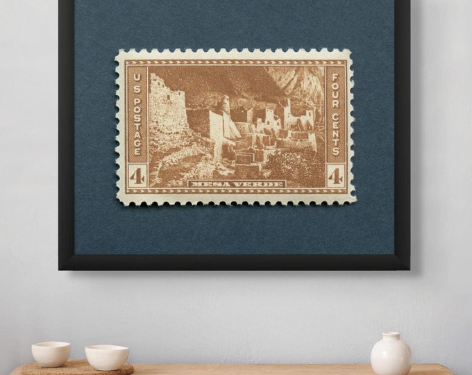 Mesa Verde National Park Print: Vintage 1934 Stamp Art