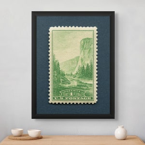 Yosemite Nationalpark, Yosemite Stempel, Yosemite National Park, Yosemite Wall Art, El Capitan Print, El Capitan Art, 1934 Stempel - Museumsqualität